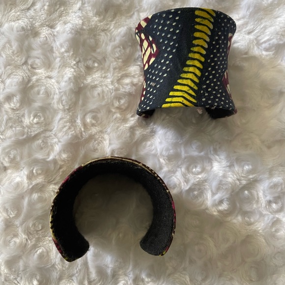 African Fabric Covered Cuffs - Picture 3 of 3